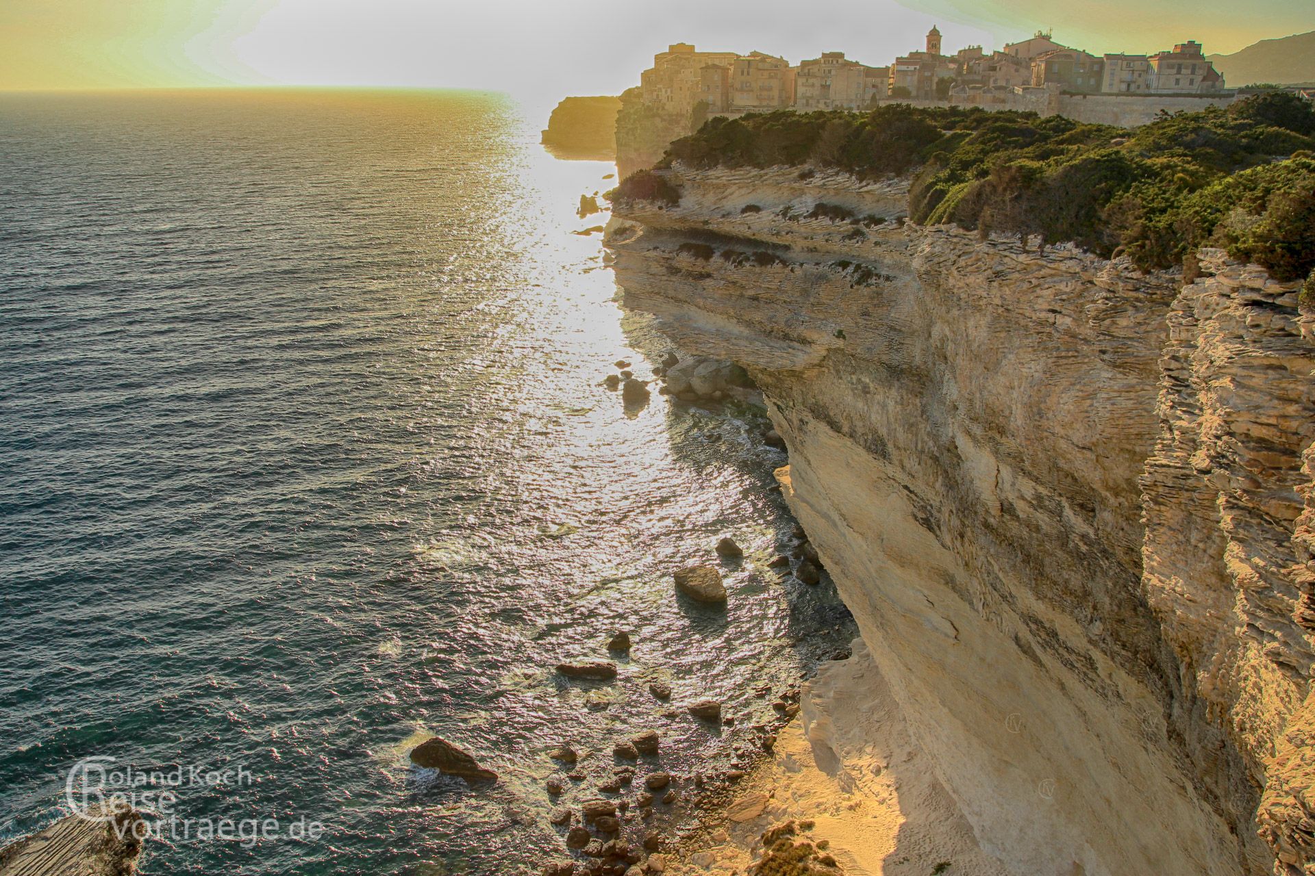 Corsica - sandstone cliffs, Bunifaziu, Bonifacio
